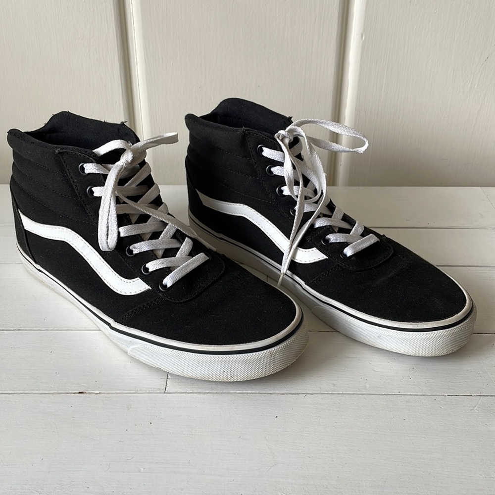 Black Hightop Canvas Vans, W 11